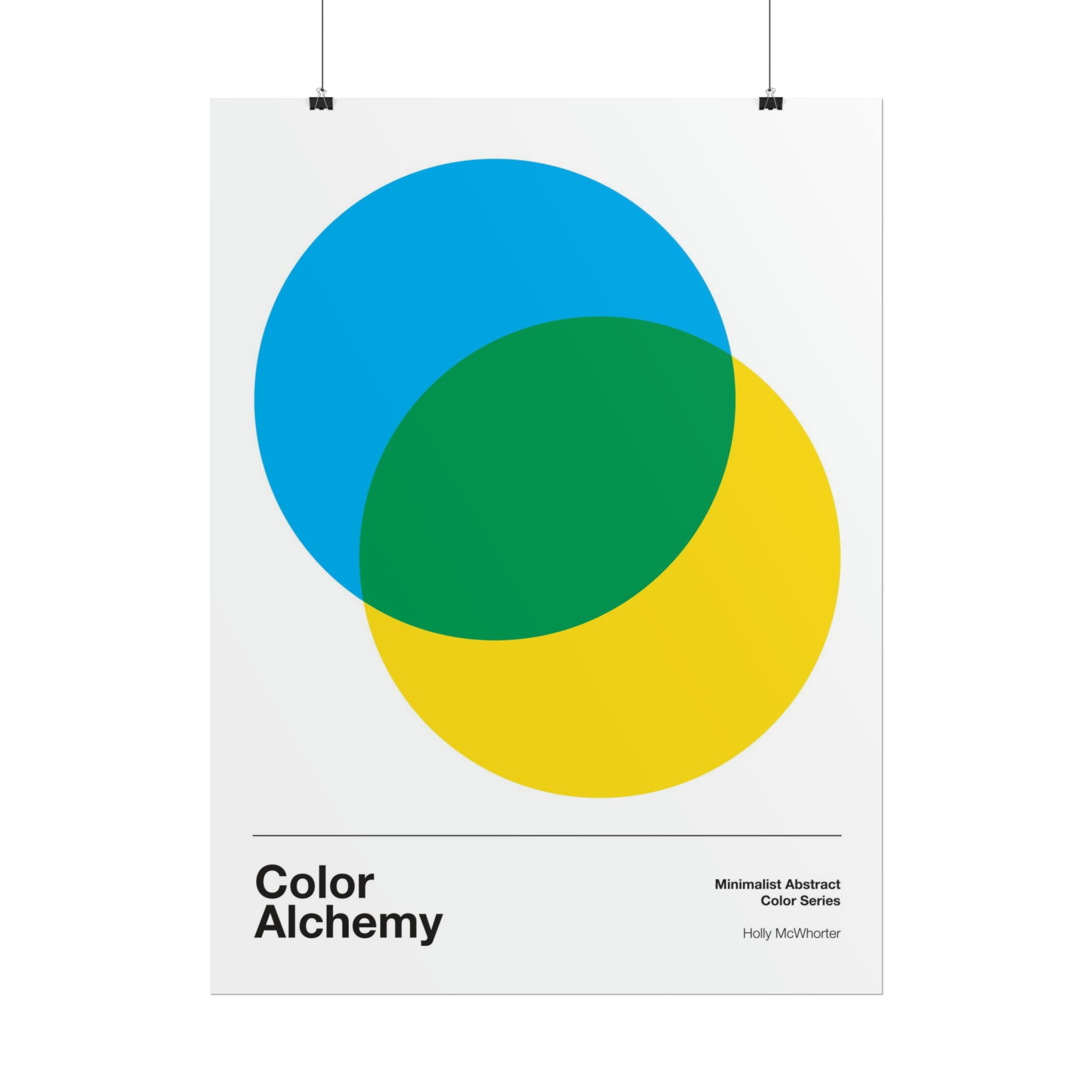 Color Alchemy: Blue Yellow - Fine Art Giclée Print by Holly McWhorter
