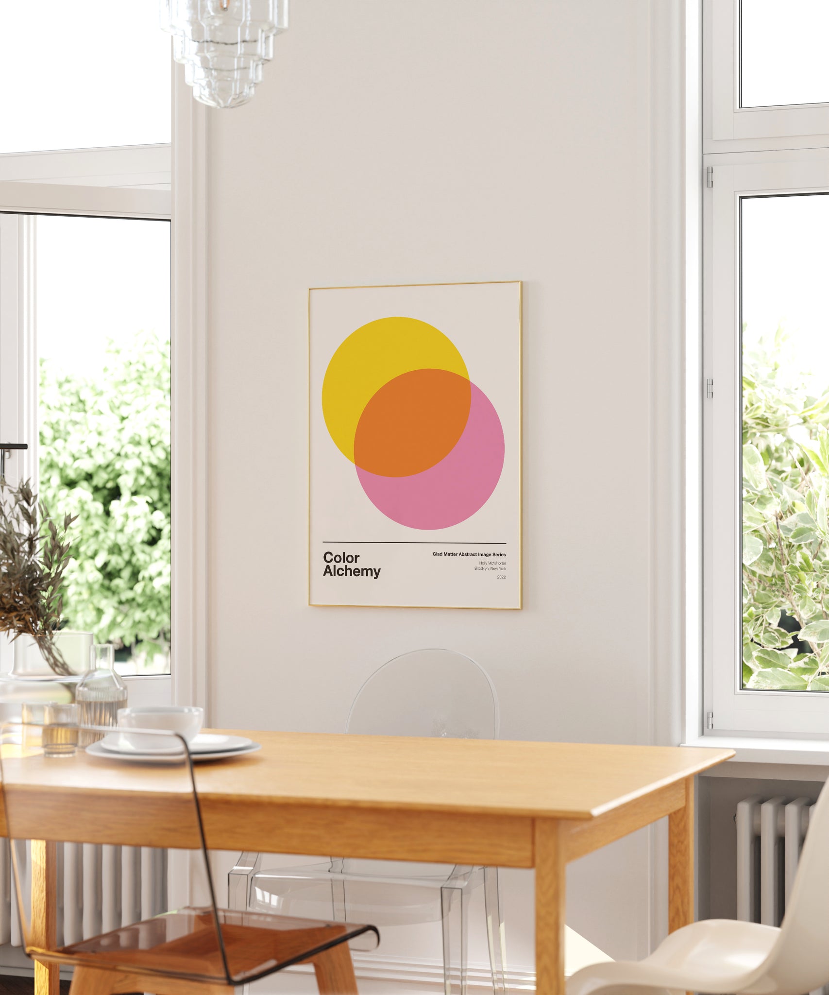 Color Alchemy: Pink Yellow - Fine Art Giclée Print by Holly McWhorter