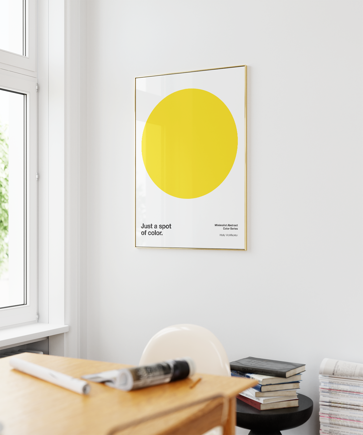 Just a Spot of Color (Sun Yellow) Fine Art Giclée Print by Holly McWhorter
