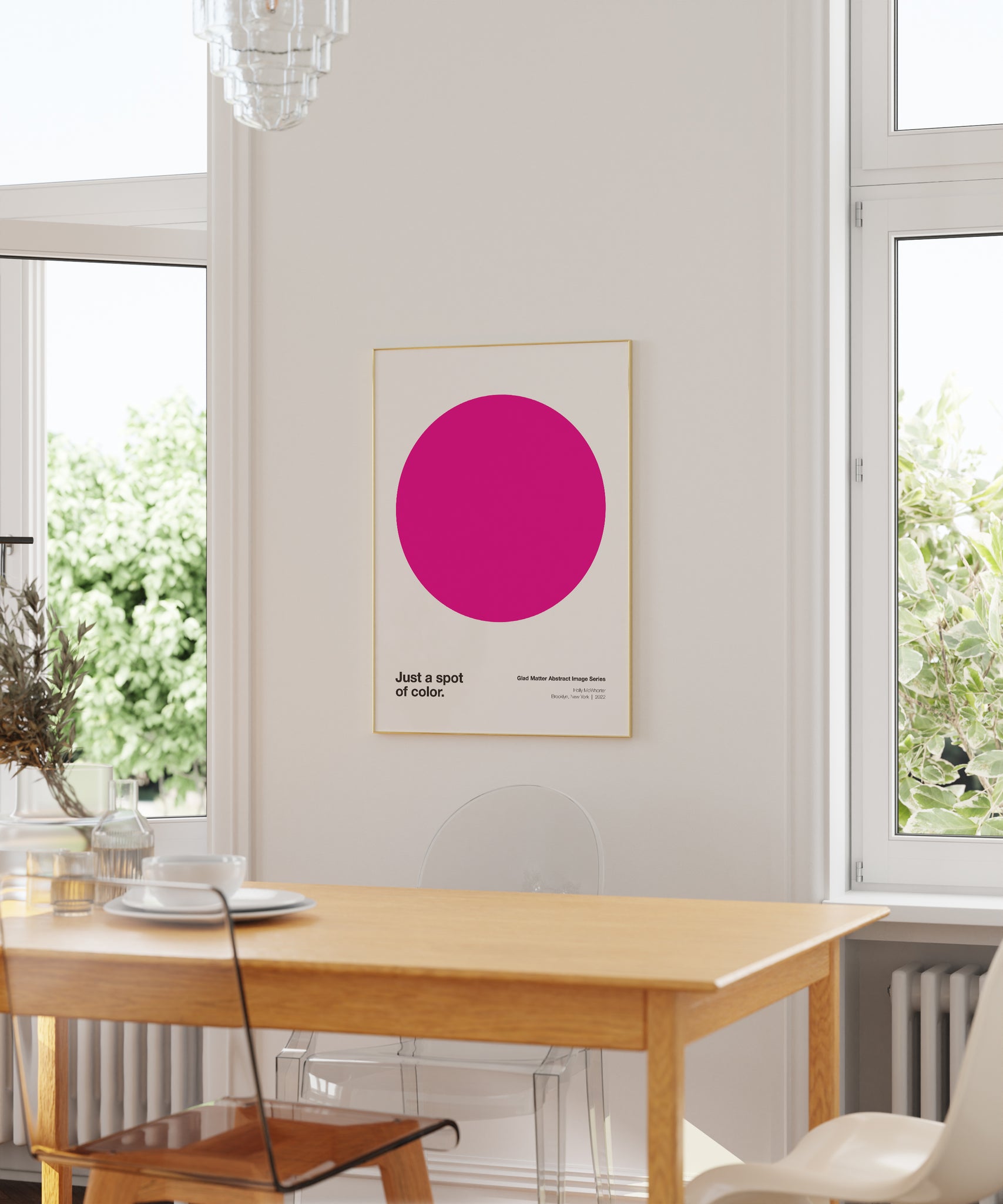 Just a Spot of Color (Magenta) Fine Art Giclée Print by Holly McWhorter